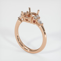 18K Rose Gold Accent Stones Ring Setting Video