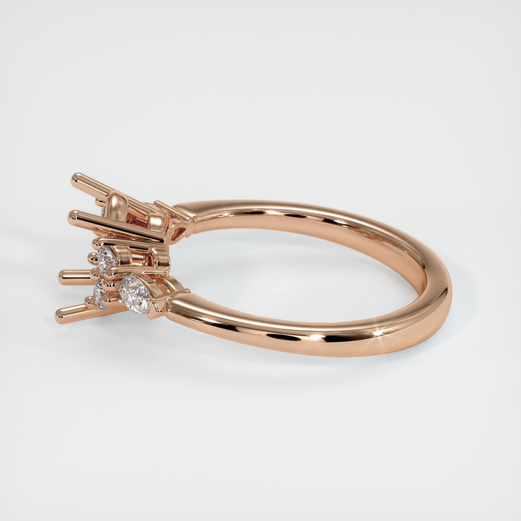 18K Rose Gold Accent Stones Ring Setting