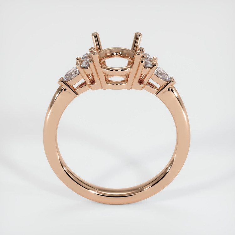 18K Rose Gold Accent Stones Ring Setting