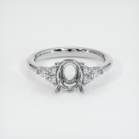 14K White Gold Accent Stones Ring Setting Image