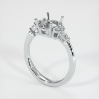 18K White Gold Accent Stones Ring Setting Video