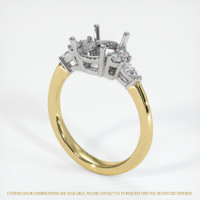 18K White & Yellow Accent Stones Ring Setting Video