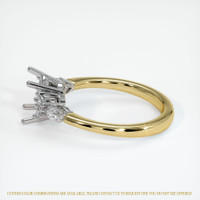 18K White & Yellow Accent Stones Ring Setting Image