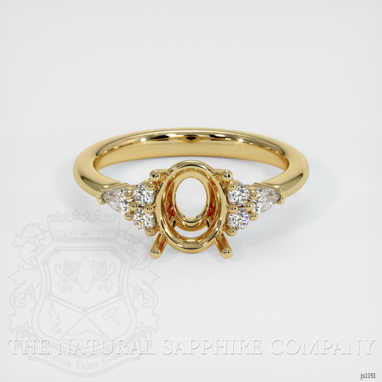 10K Yellow Gold Accent Stones Ring Setting