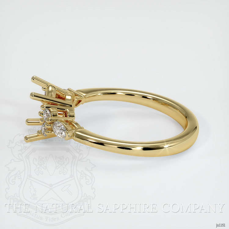 10K Yellow Gold Accent Stones Ring Setting