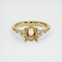 14K Yellow Gold Accent Stones Ring Setting Image