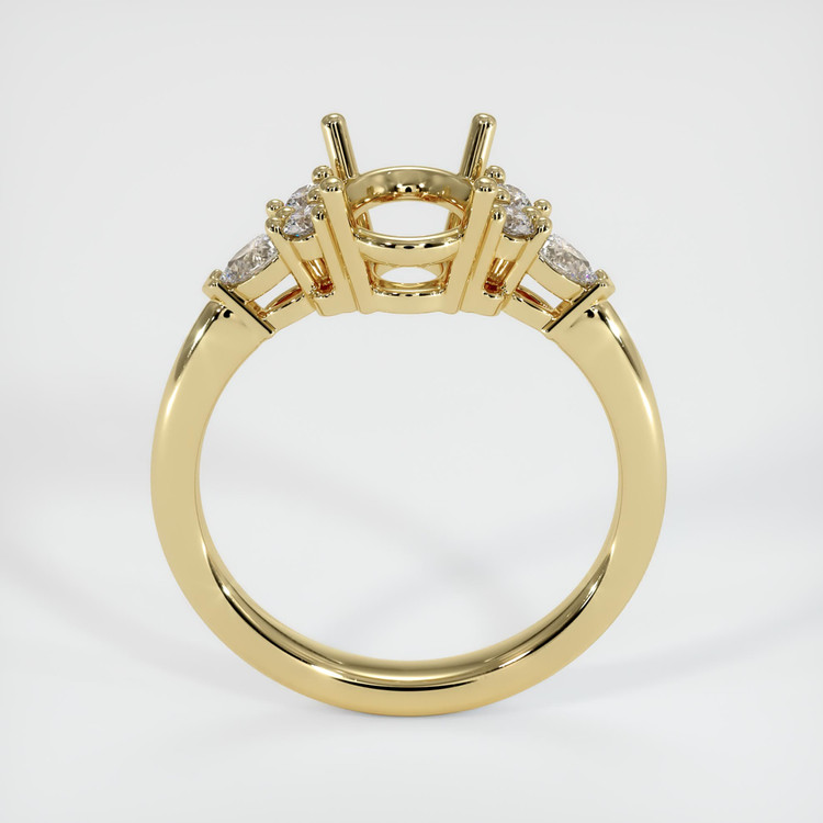 14K Yellow Gold Accent Stones Ring Setting