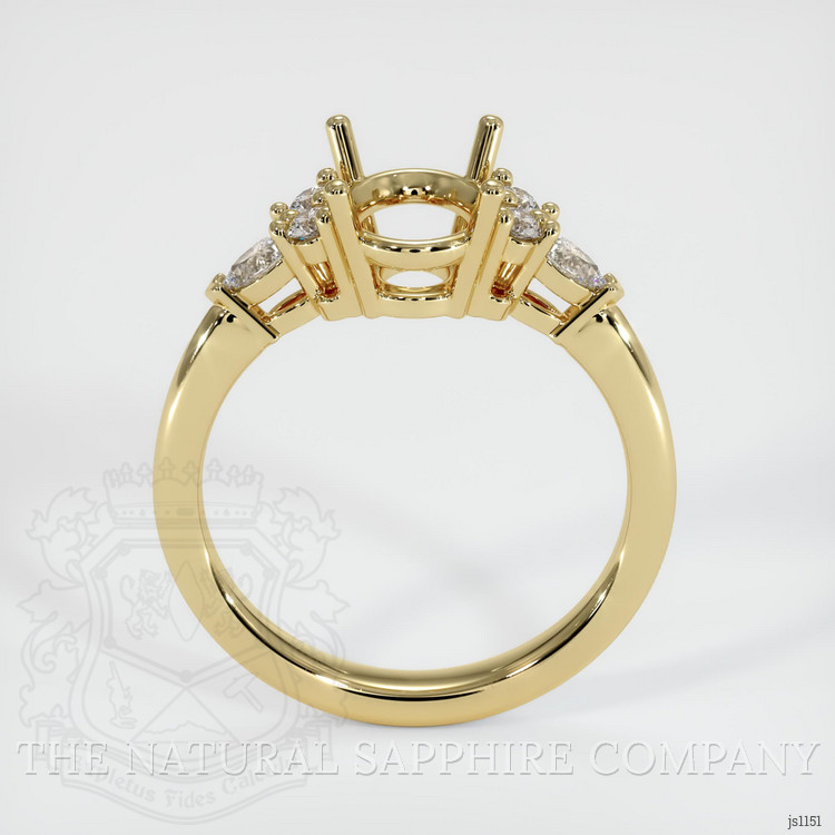 14K Yellow Gold Accent Stones Ring Setting