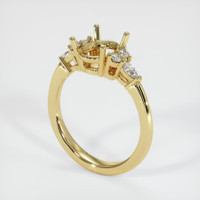 18K Yellow Gold Accent Stones Ring Setting Video