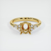 18K Yellow Gold Accent Stones Ring Setting Image