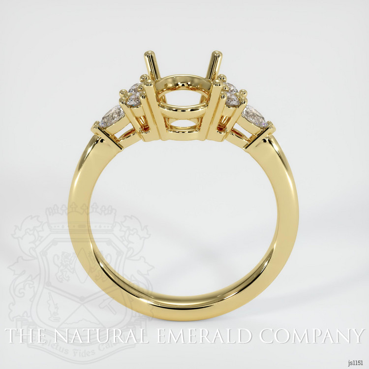 18K Yellow Gold Accent Stones Ring Setting