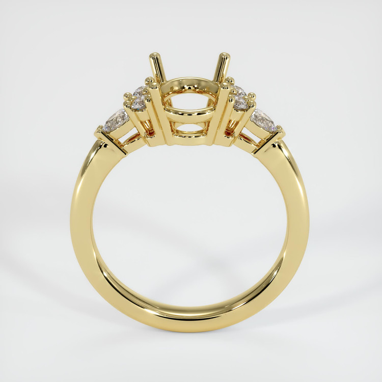 18K Yellow Gold Accent Stones Ring Setting