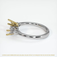 18K Yellow & White Accent Stones Ring Setting Image