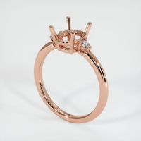 14K Rose Gold Three Stone Ring Setting Video