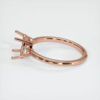 14K Rose Gold Three Stone Ring Setting Image