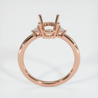 14K Rose Gold Three Stone Ring Setting Image