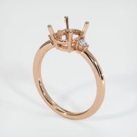 18K Rose Gold Three Stone Ring Setting Video