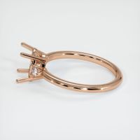 18K Rose Gold Three Stone Ring Setting Image