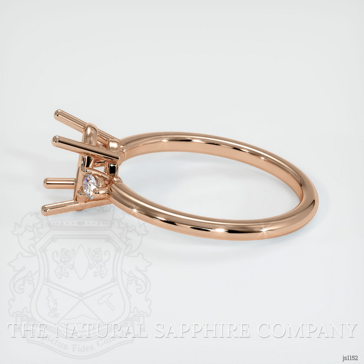 18K Rose Gold Three Stone Ring Setting