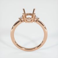 18K Rose Gold Three Stone Ring Setting Image