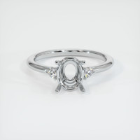 Silver Three Stone Ring Setting Image