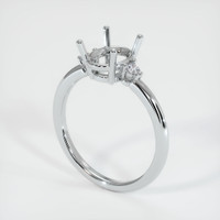 10K White Gold Three Stone Ring Setting Video