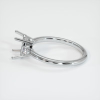 10K White Gold Three Stone Ring Setting Image