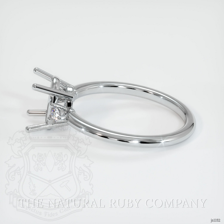 10K White Gold Three Stone Ring Setting