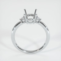 10K White Gold Three Stone Ring Setting Image