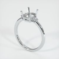 14K White Gold Three Stone Ring Video