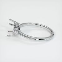 14K White Gold Three Stone Ring Setting Image