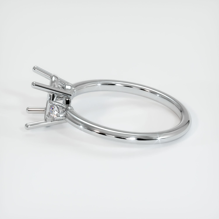 14K White Gold Three Stone Ring Setting