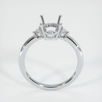 18K White Gold Three Stone Ring Setting Image
