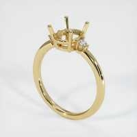 10K Yellow Gold Three Stone Ring Setting Video