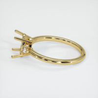 10K Yellow Gold Three Stone Ring Setting Image