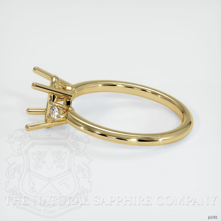 10K Yellow Gold Three Stone Ring Setting
