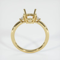 10K Yellow Gold Three Stone Ring Setting Image