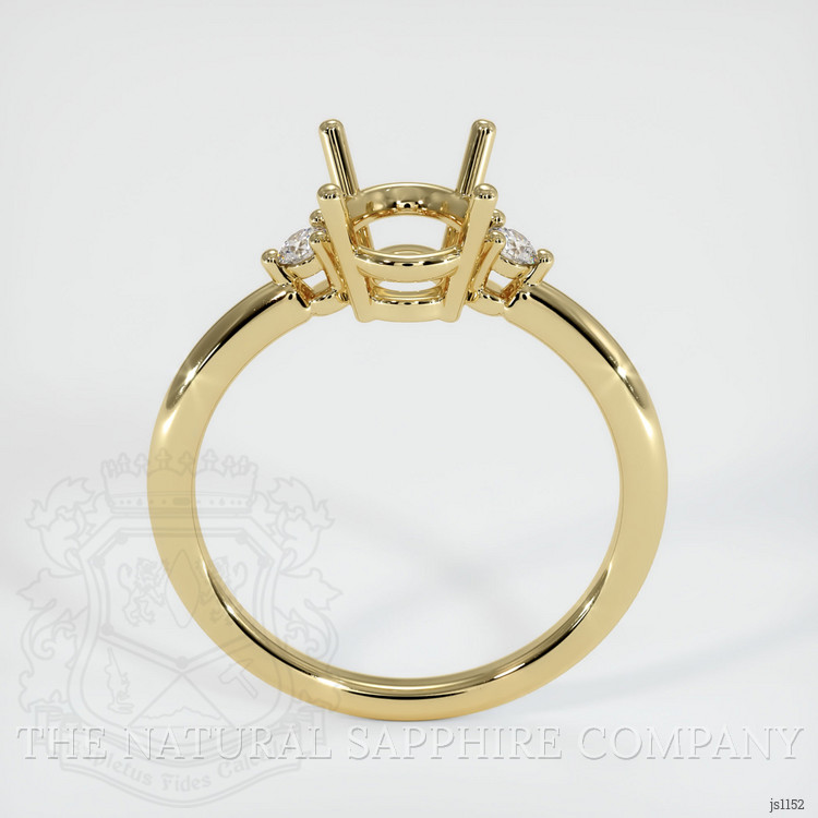 10K Yellow Gold Three Stone Ring Setting