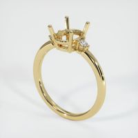 14K Yellow Gold Three Stone Ring Setting Video