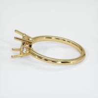14K Yellow Gold Three Stone Ring Setting Image
