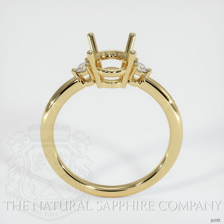 14K Yellow Gold Three Stone Ring Setting