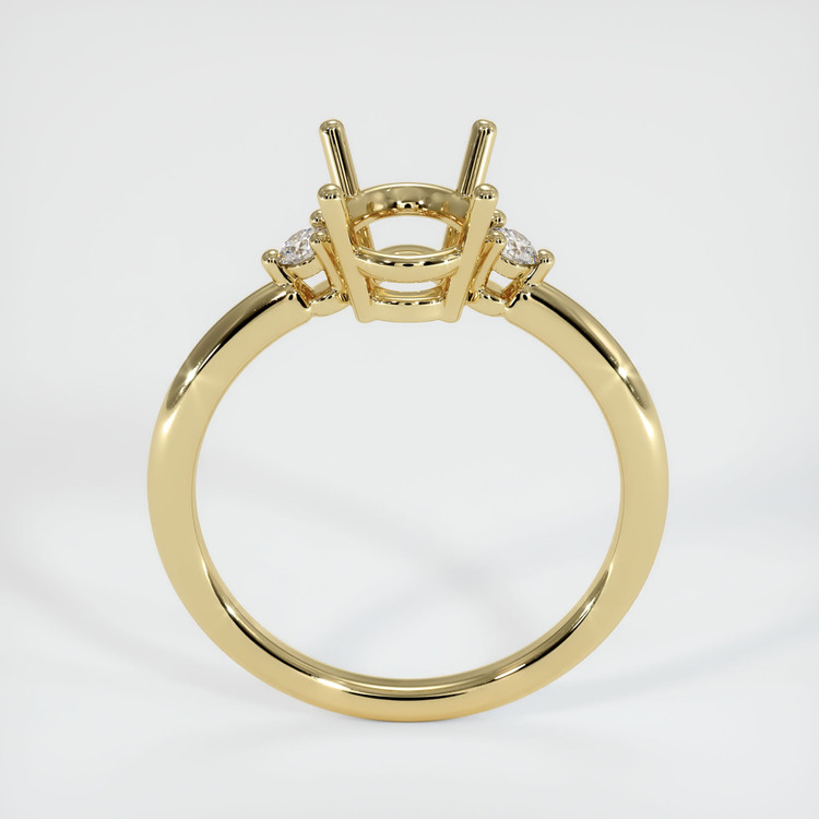 14K Yellow Gold Three Stone Ring Setting