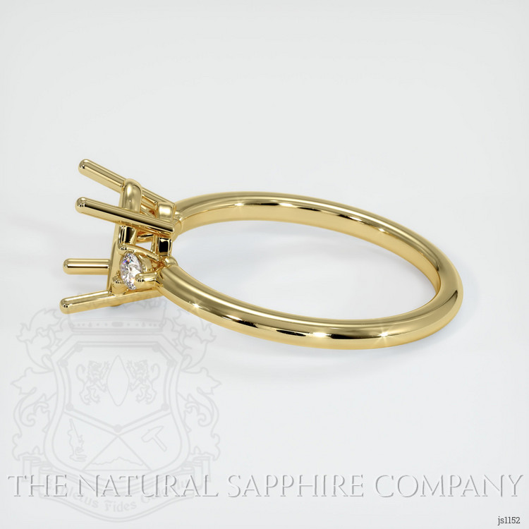 18K Yellow Gold Three Stone Ring Setting