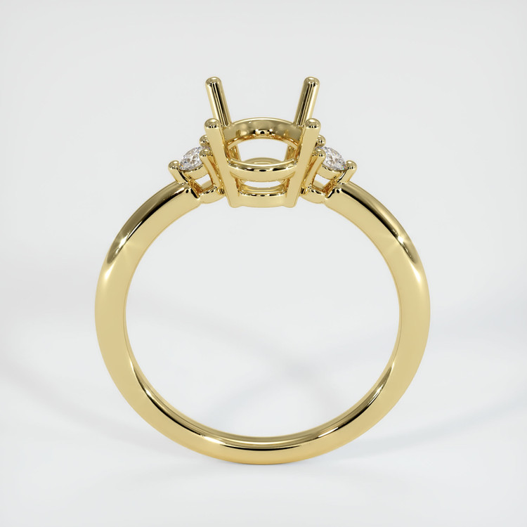 18K Yellow Gold Three Stone Ring Setting
