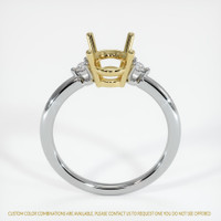 18K Yellow & White Three Stone Ring Setting Image