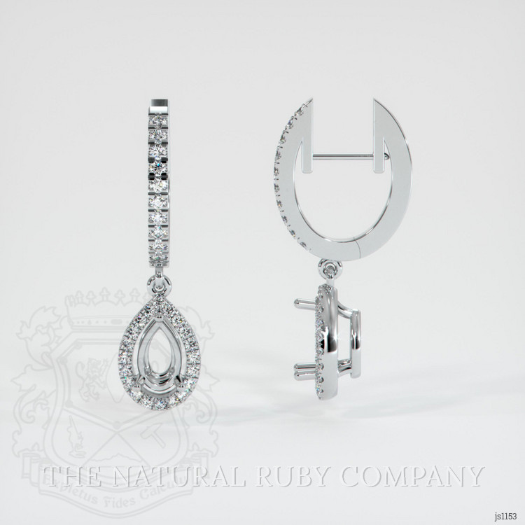 Platinum 950 Pave Earring Setting