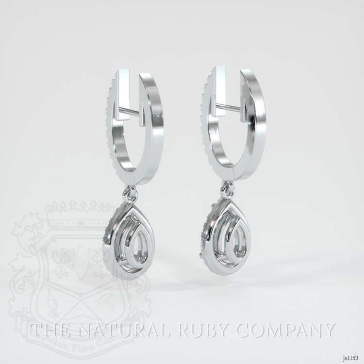 Platinum 950 Pave Earring Setting