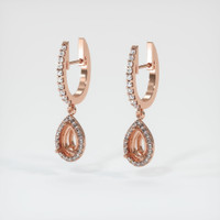 14K Rose Gold Pave Earring Setting Video