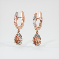 14K Rose Gold Pave Earring Setting Video