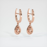 14K Rose Gold Pave Earring Setting Image
